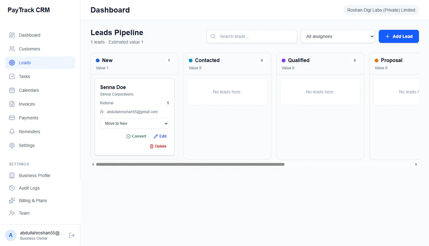 PayTrack CRM gallery image