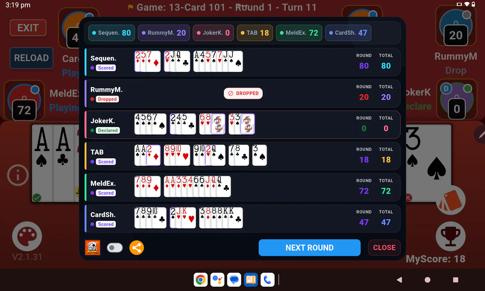 WiFi Rummy Multiplayer screenshot 2