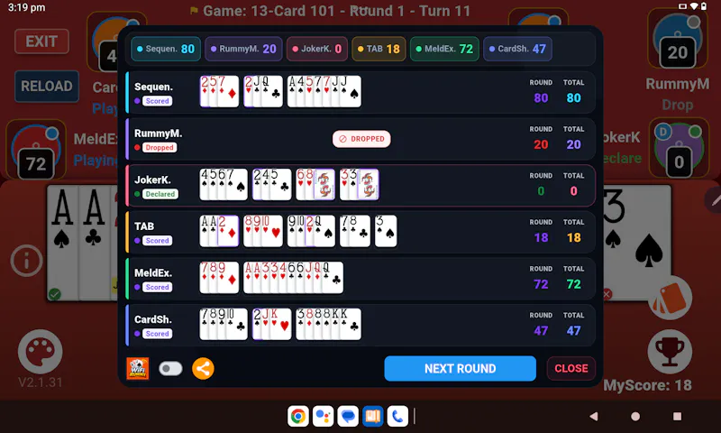 WiFi Rummy Multiplayer screenshot 2