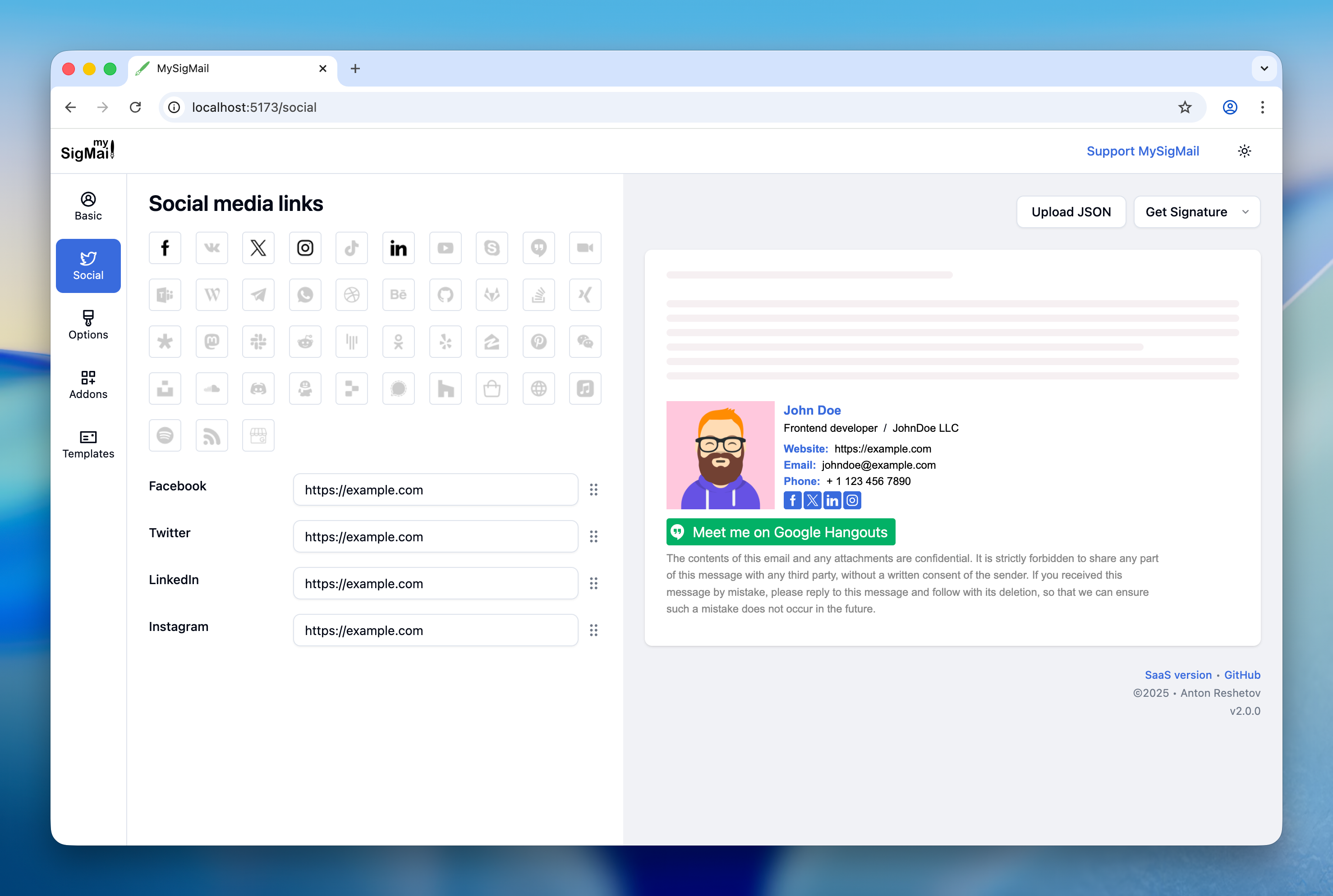 Média Mysigmail oss v2 - Générateur de signature par e-mail OSS.Pas d'abonnements.Pas de verrouillage. 3