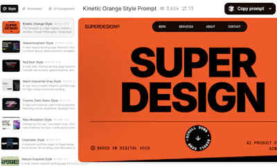 Superdesign Prompt Library
