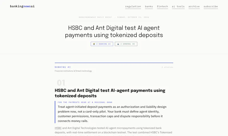 BankingNewsAI screenshot 2
