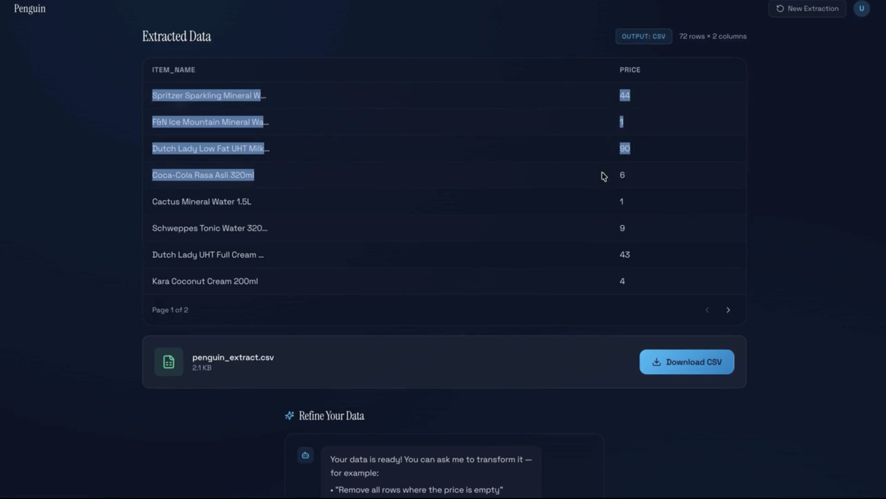 Penguin — Semantic Web Scraper gallery image