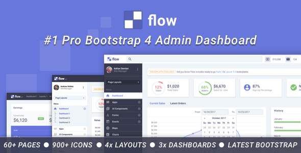 Rails 5 FREE Theme - Bootstrap 4 Admin Dashboard gallery image