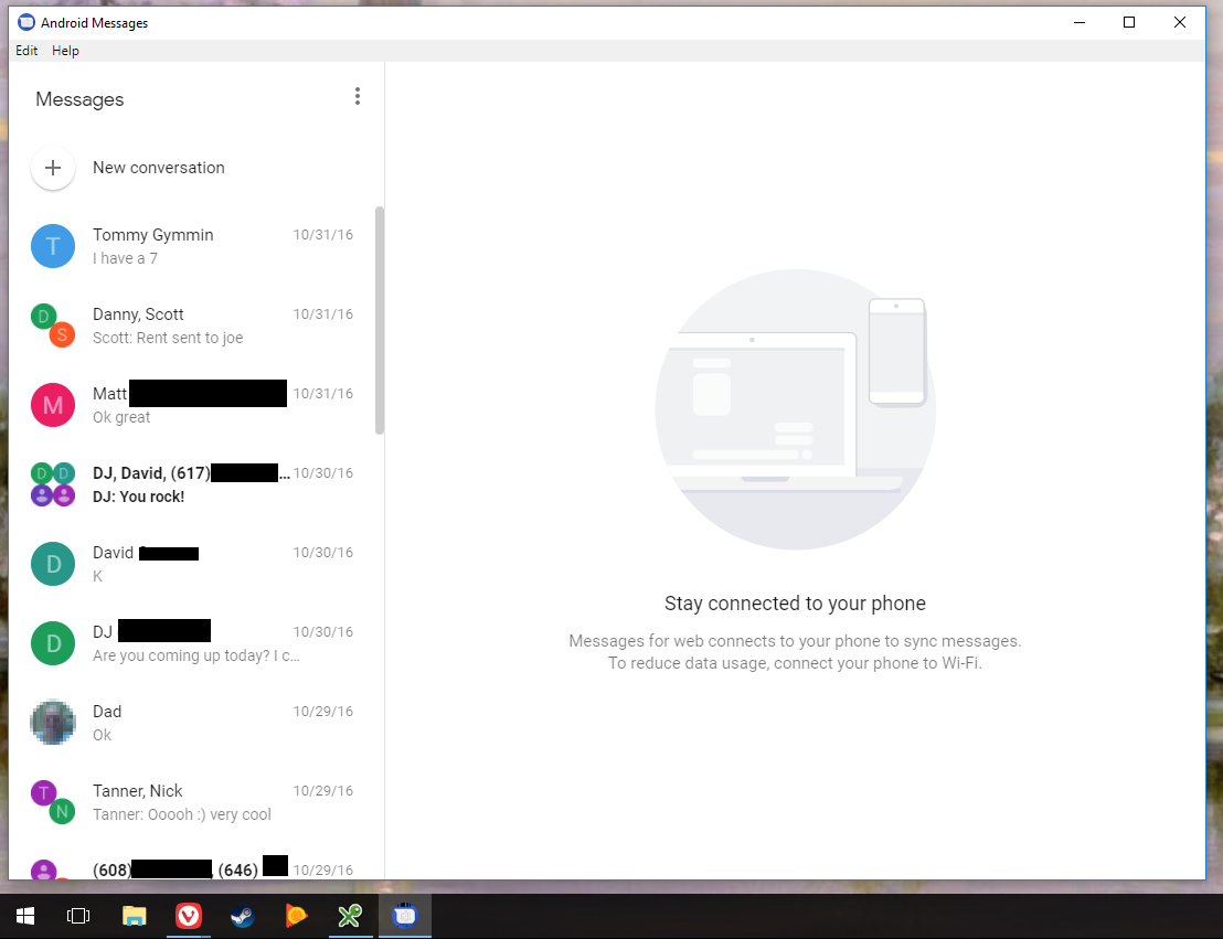Android Messages™ Desktop gallery image