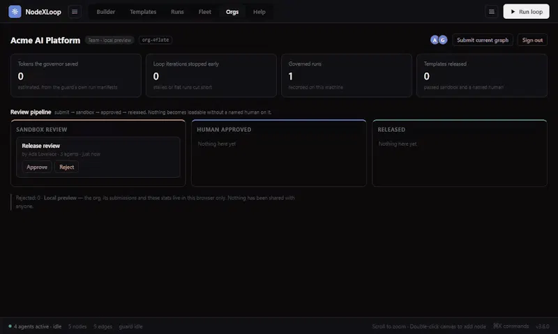NodeXLoop — Agent Loop DevTools screenshot 1