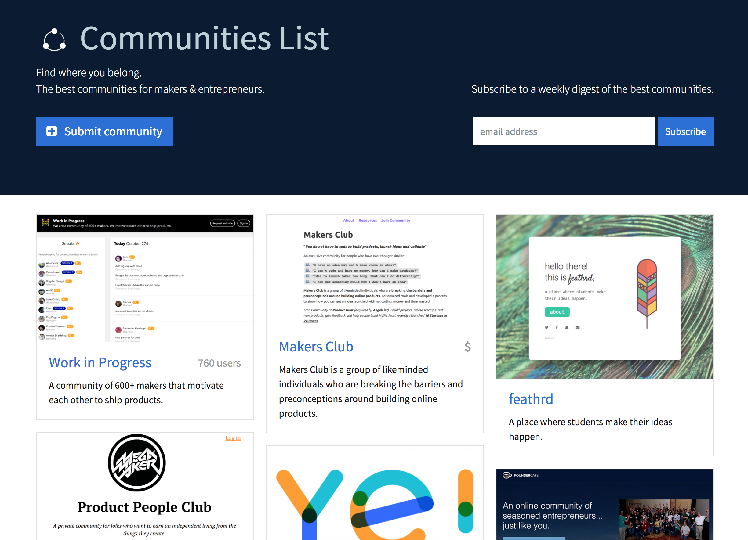 Communities List Image