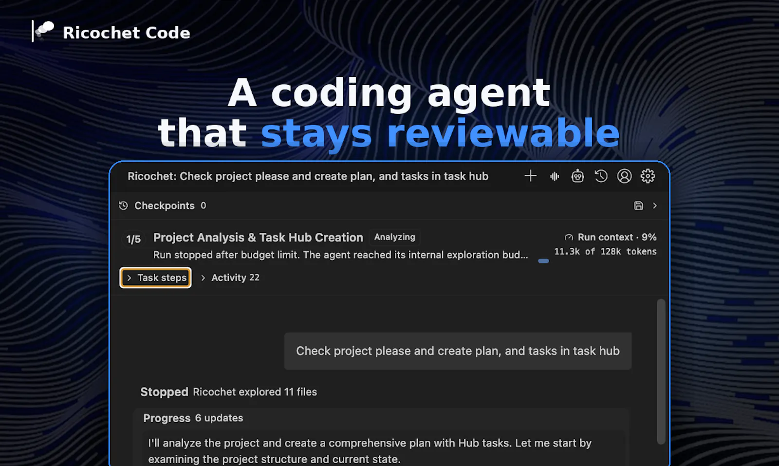 Ricochet coding screenshot 1