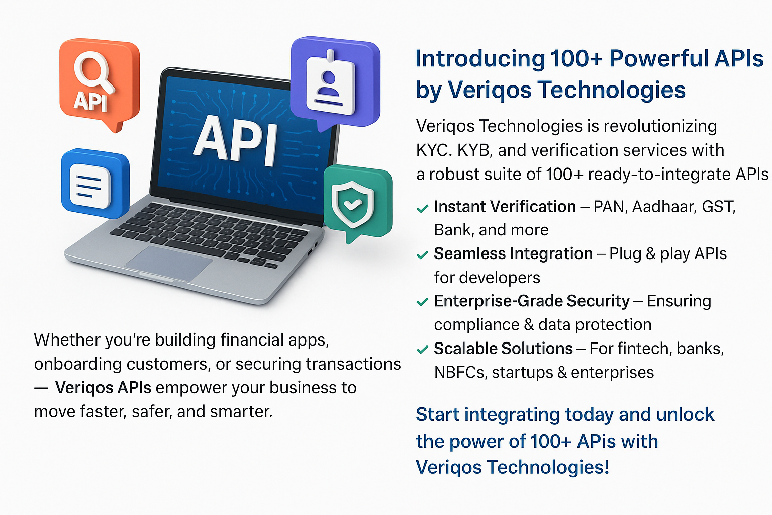 Tecnologie Veriqos - API per verifica, conformità e fiducia media 2