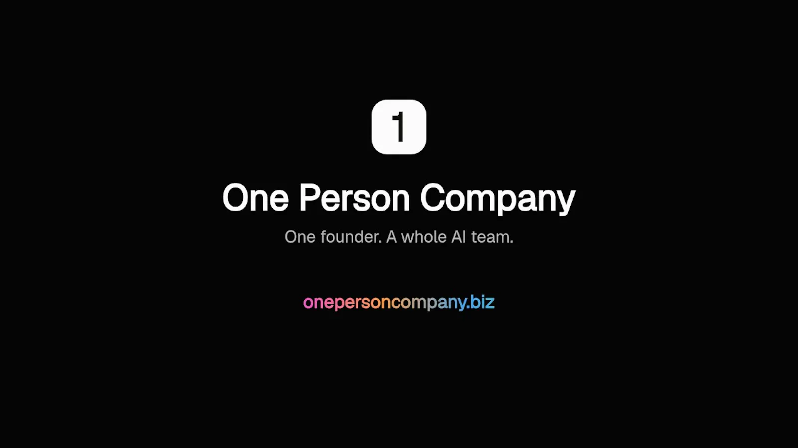 One Person Company screenshot 1 (video preview)