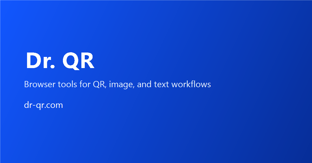 Dr. QR Tools - Main product screenshot demonstrating key features and user interface
