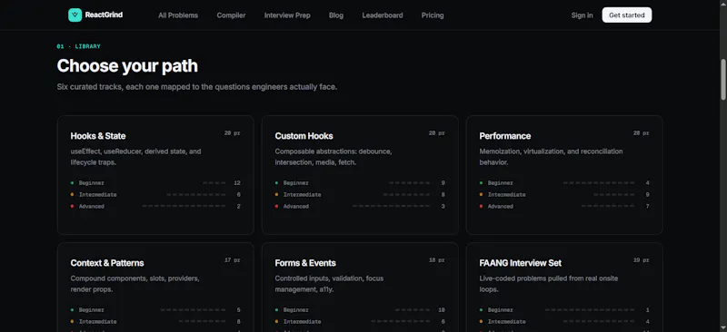 ReactGrind — React Coding Challenges screenshot 3