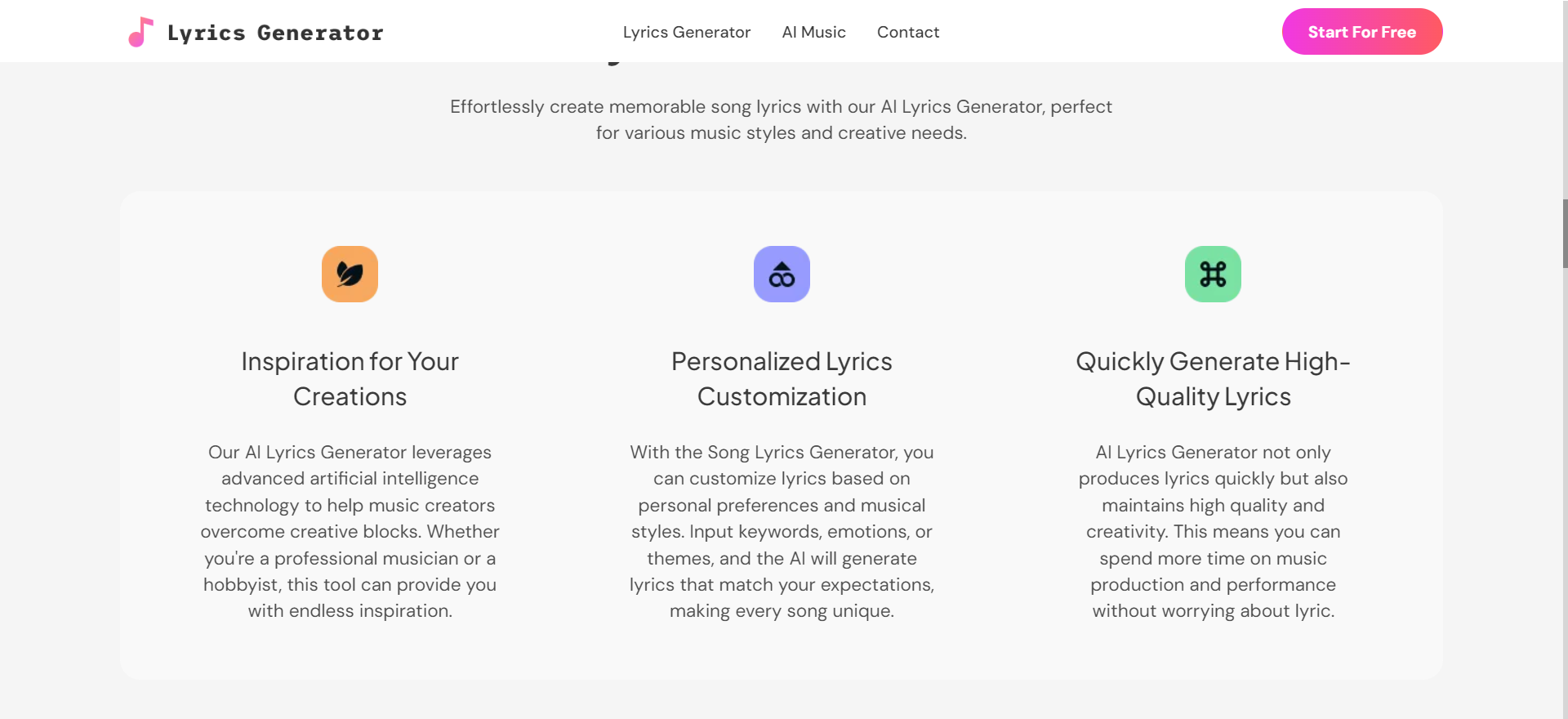 AI Lyrics Generator gallery image