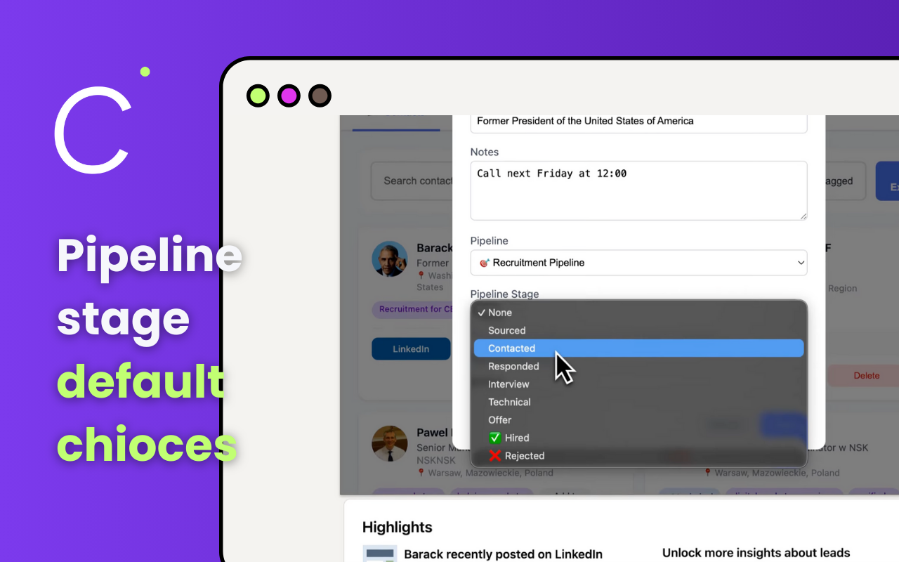 Contactful.app - Screenshot 4 showing product features and functionality