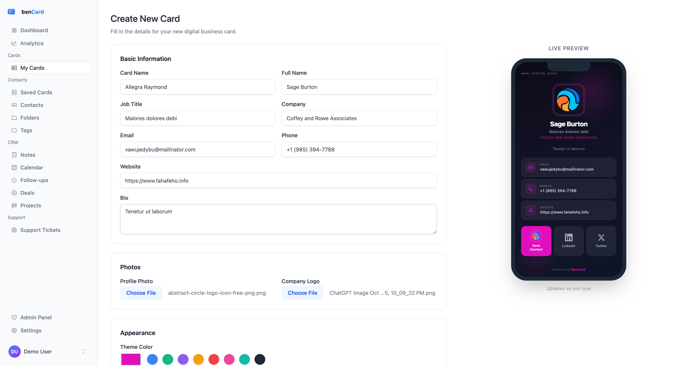 BsnCard gallery image