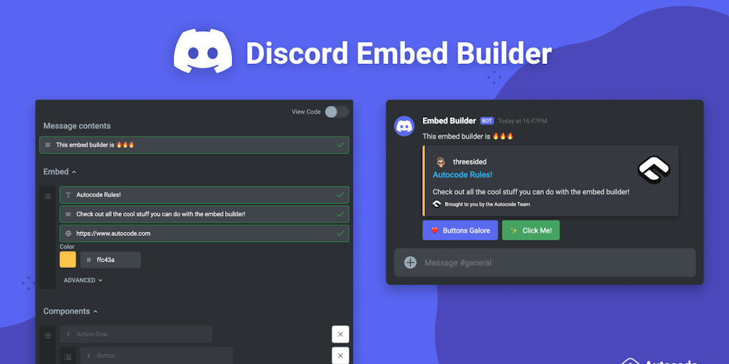 Make Embed Discord Bot, Embed Rules, Webhook, image, Stylish Rules