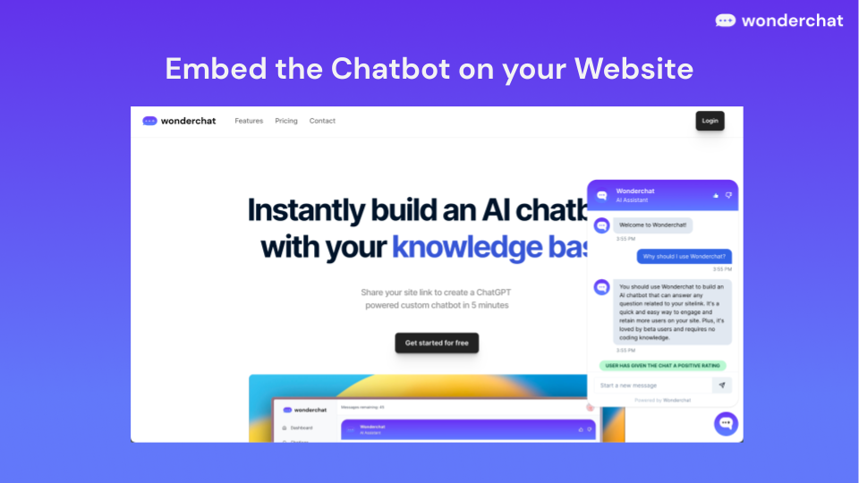 Média Se merveille - Créez des chatbots AI personnalisés à partir du lien de votre site Web en 5 minutes 5