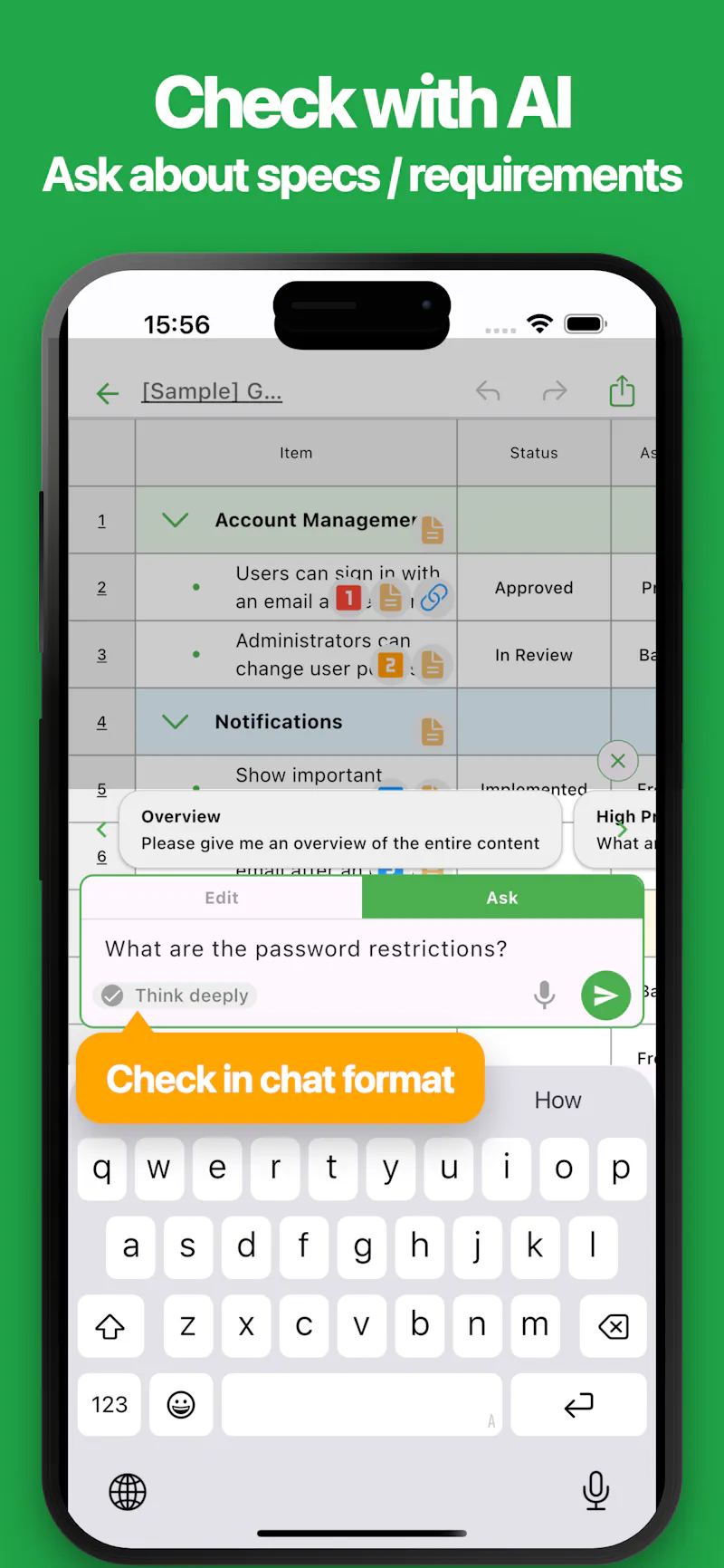 ReqSpec AI: Manage Specification screenshot 3