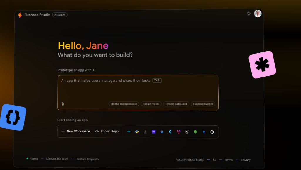 Firebase Studio gallery image