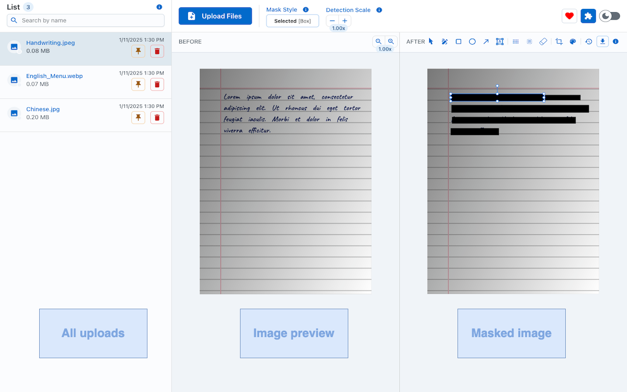 Metni maskize et - Chrome Web Mağazası medya 3