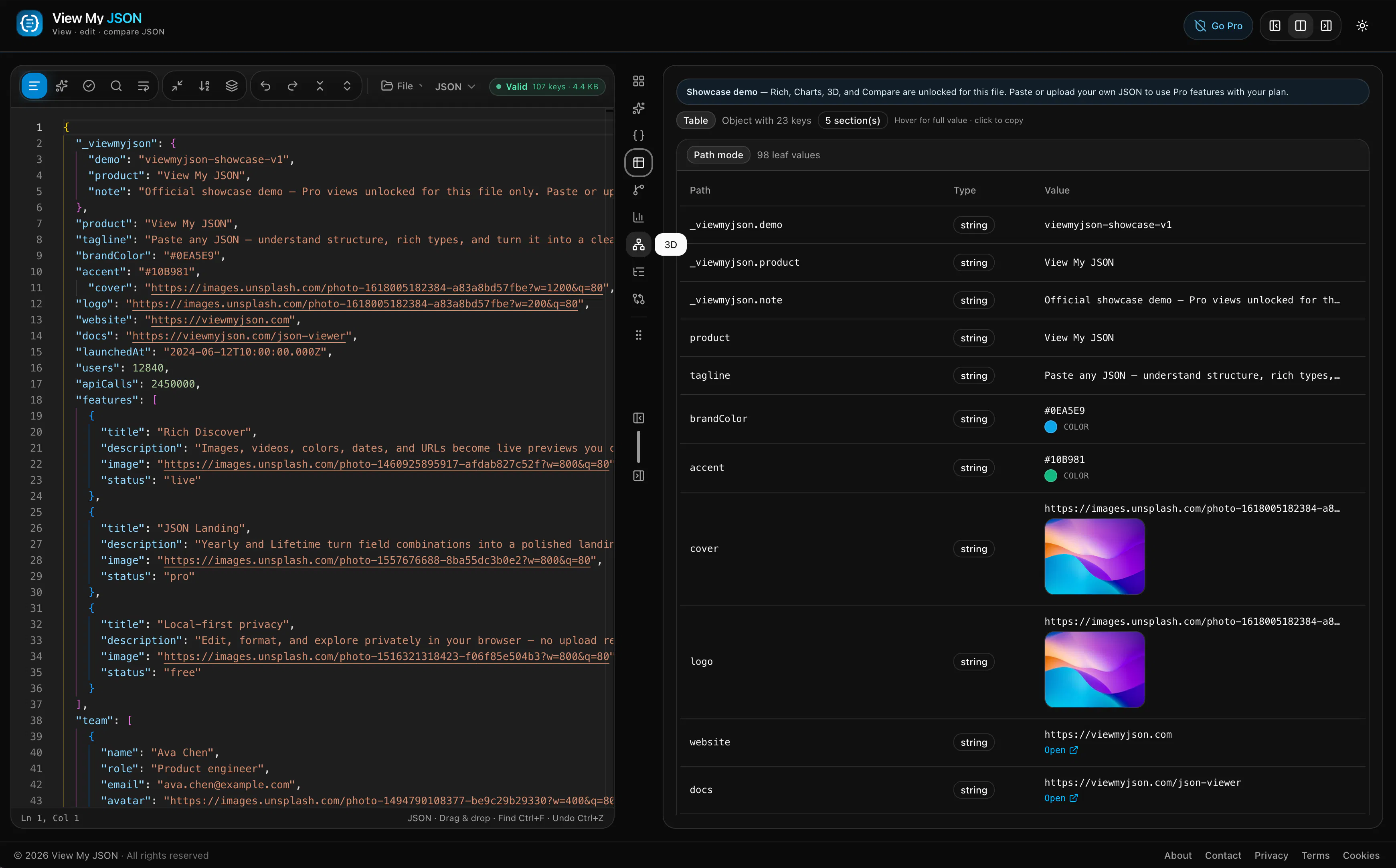 View My JSON gallery image