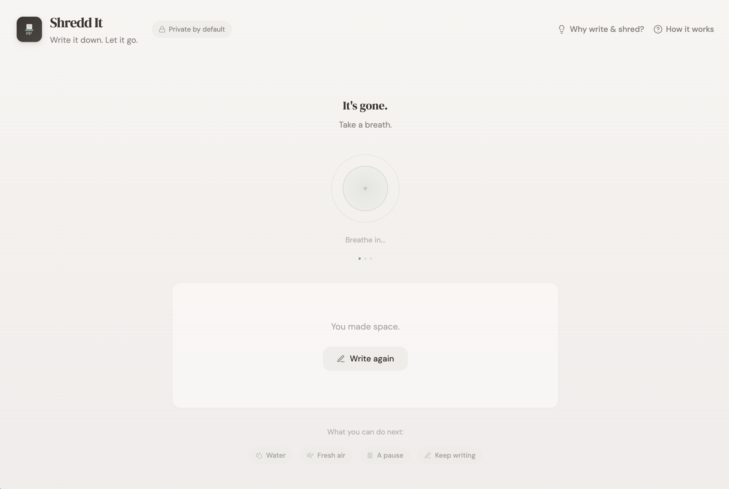 Shredd It — Write It Down, Let It Go gallery image