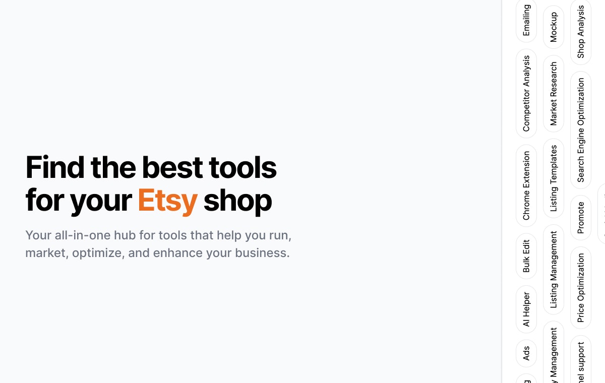 Etsy 판매자 도구 - Etsy 상점에 가장 적합한 도구를 찾으십시오 미디어 1