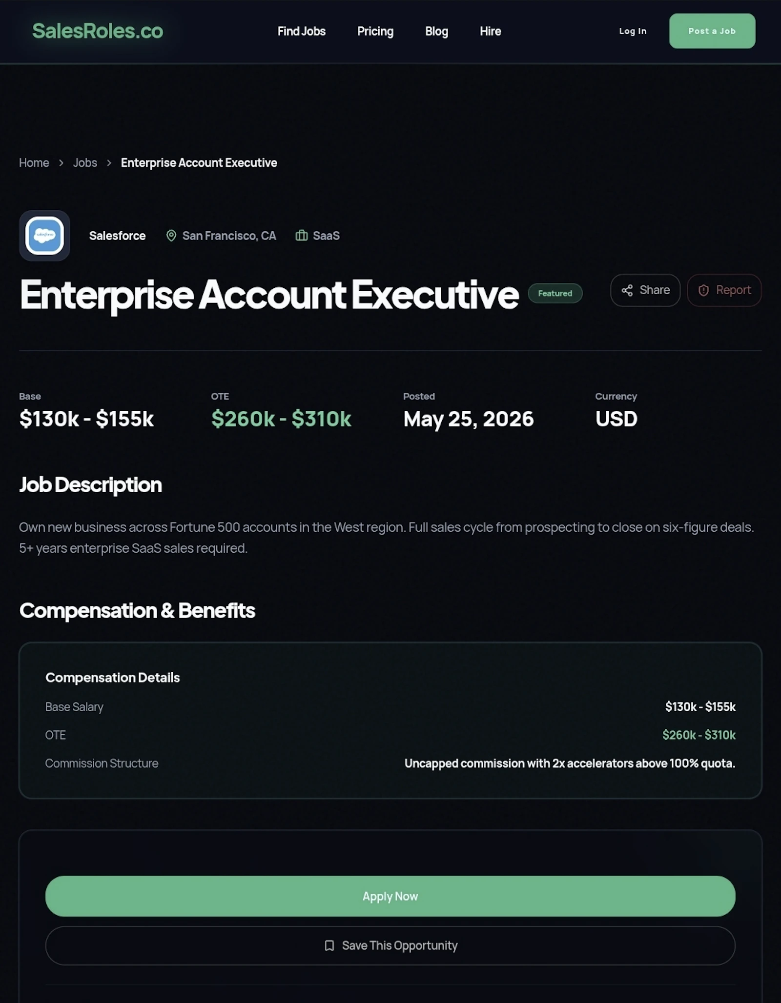 SalesRoles.co screenshot 1