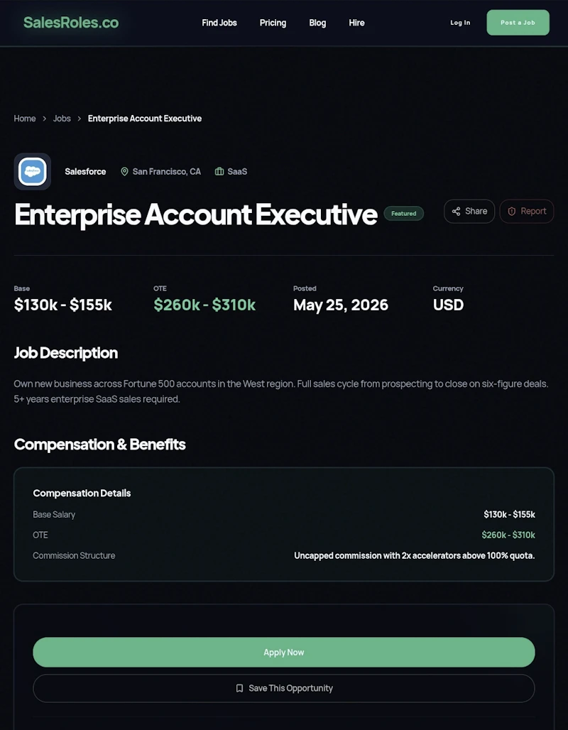 SalesRoles.co screenshot 1