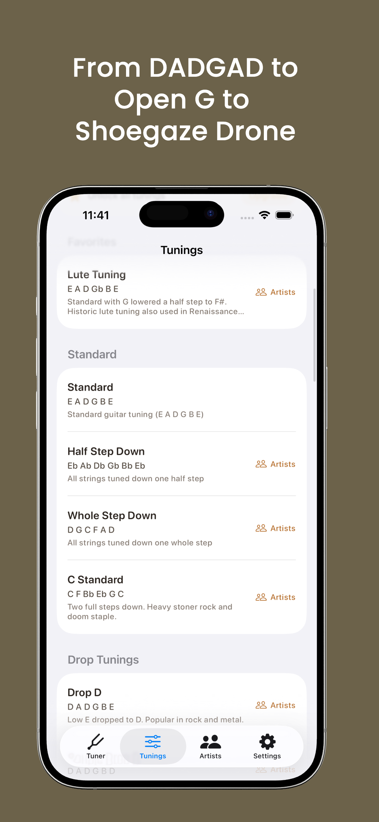 AltTuner — Alternate Guitar Tunings gallery image