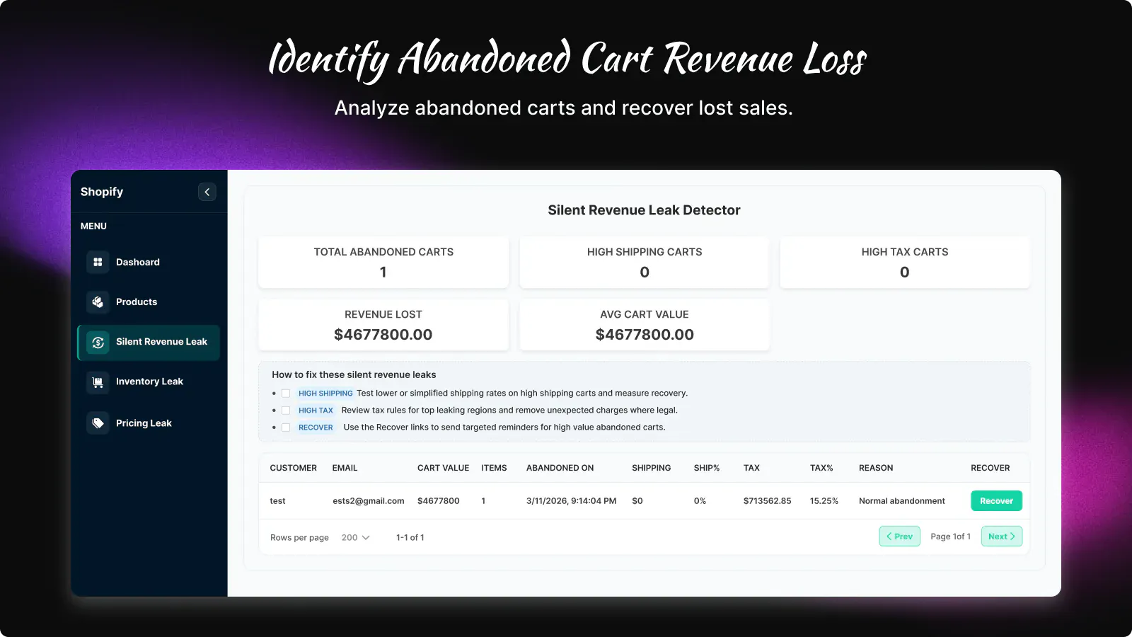 Revenue Recovery screenshot 4