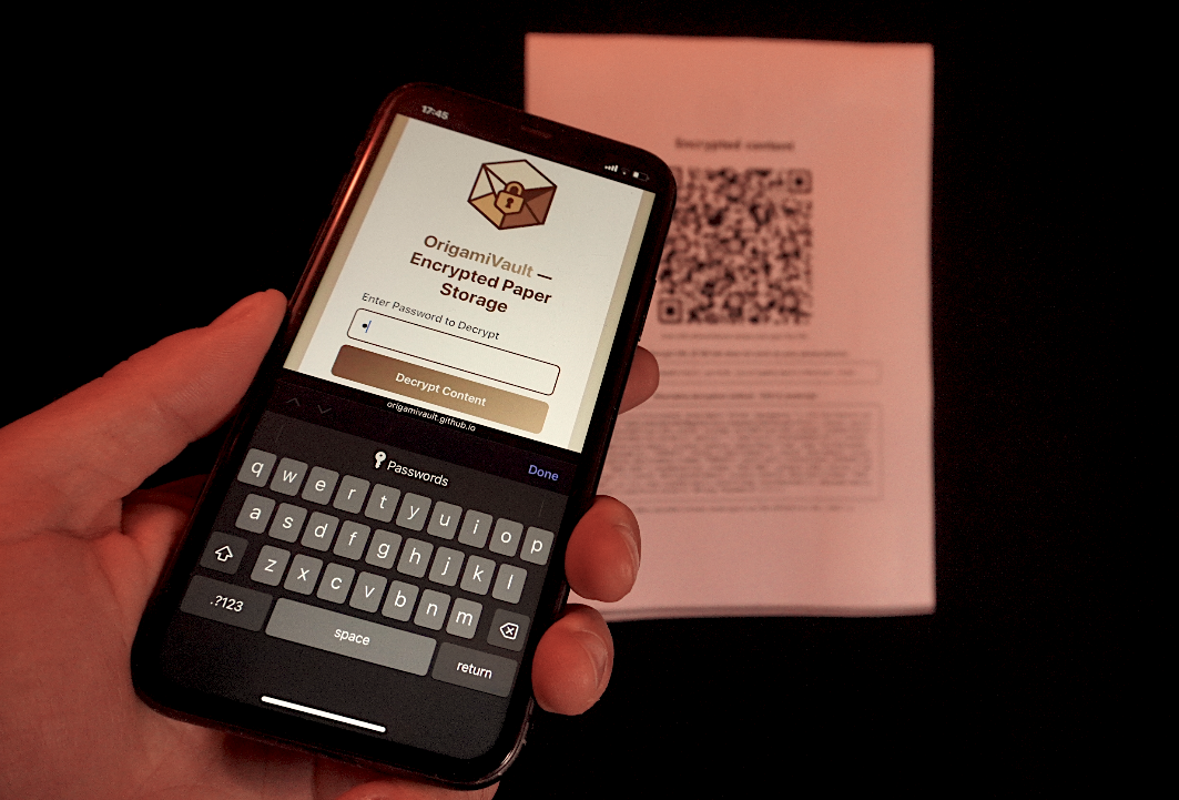 Origami Vault - Main product screenshot demonstrating key features and user interface