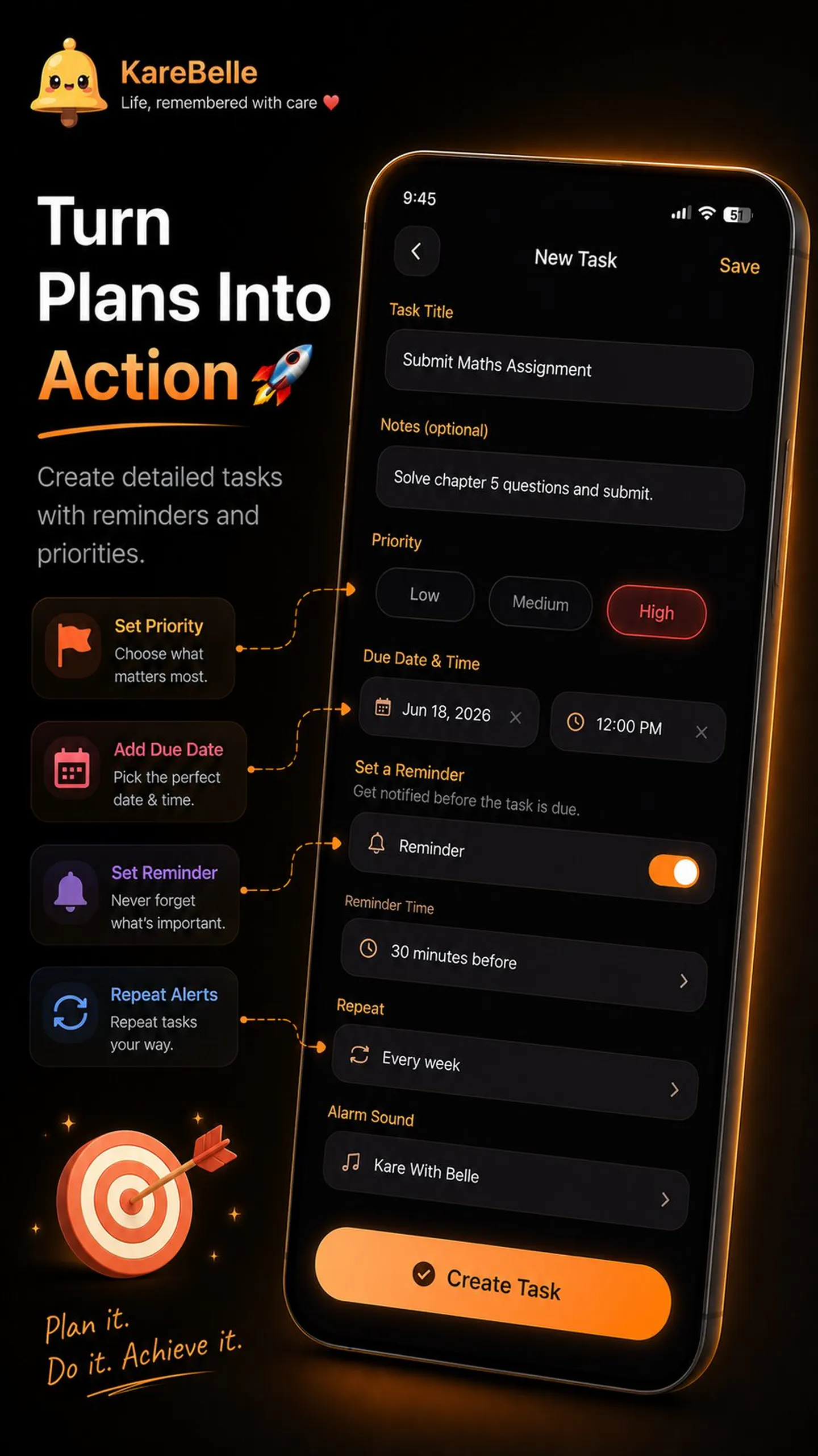KareBelle- Reminders & Planner screenshot