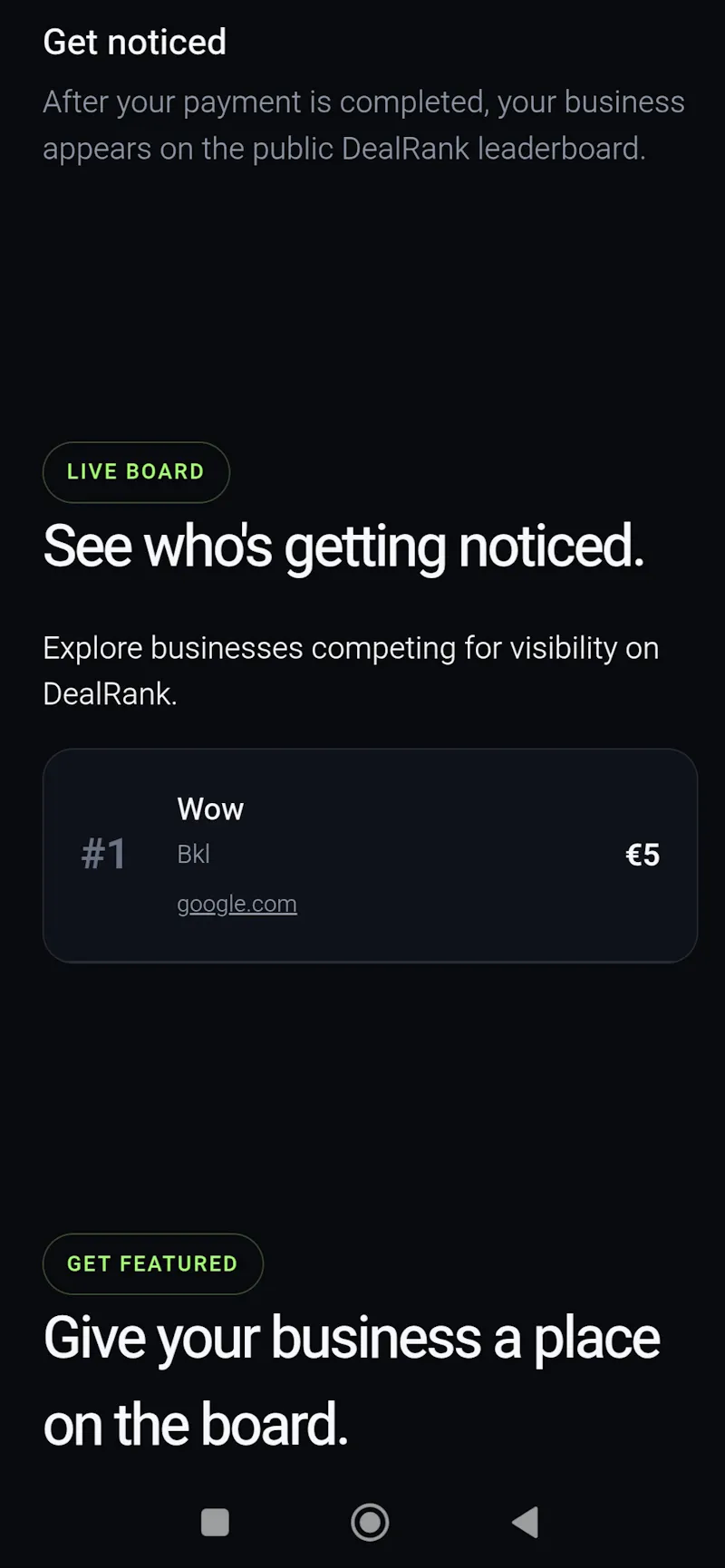 DealRank screenshot 2