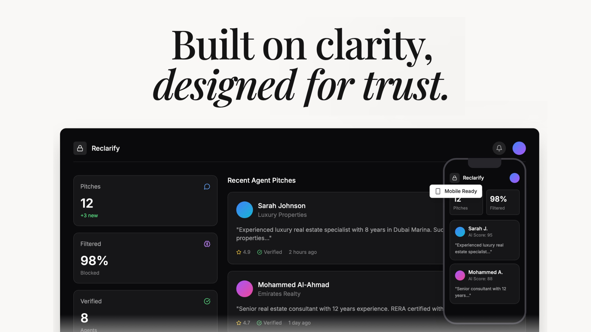 Reclarify - Screenshot 2 showing product features and functionality