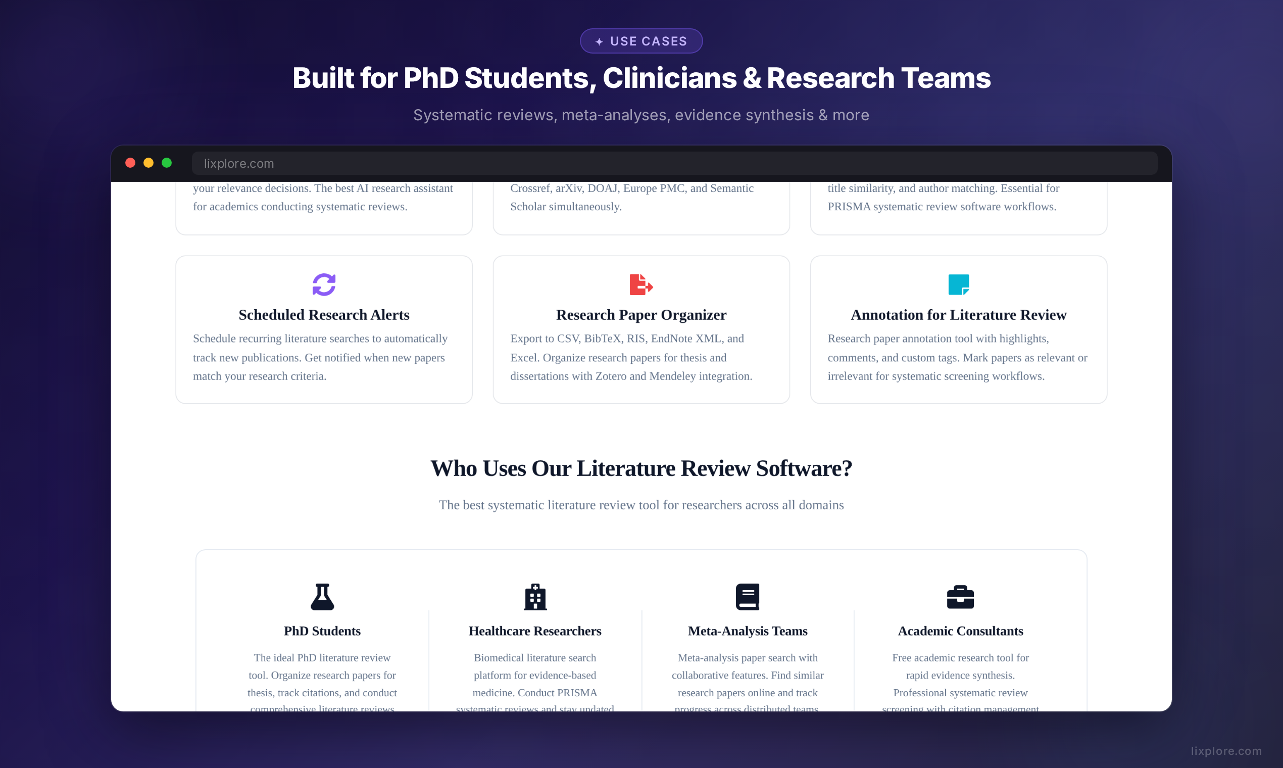 LitXplore - Screenshot 4 showing product features and functionality