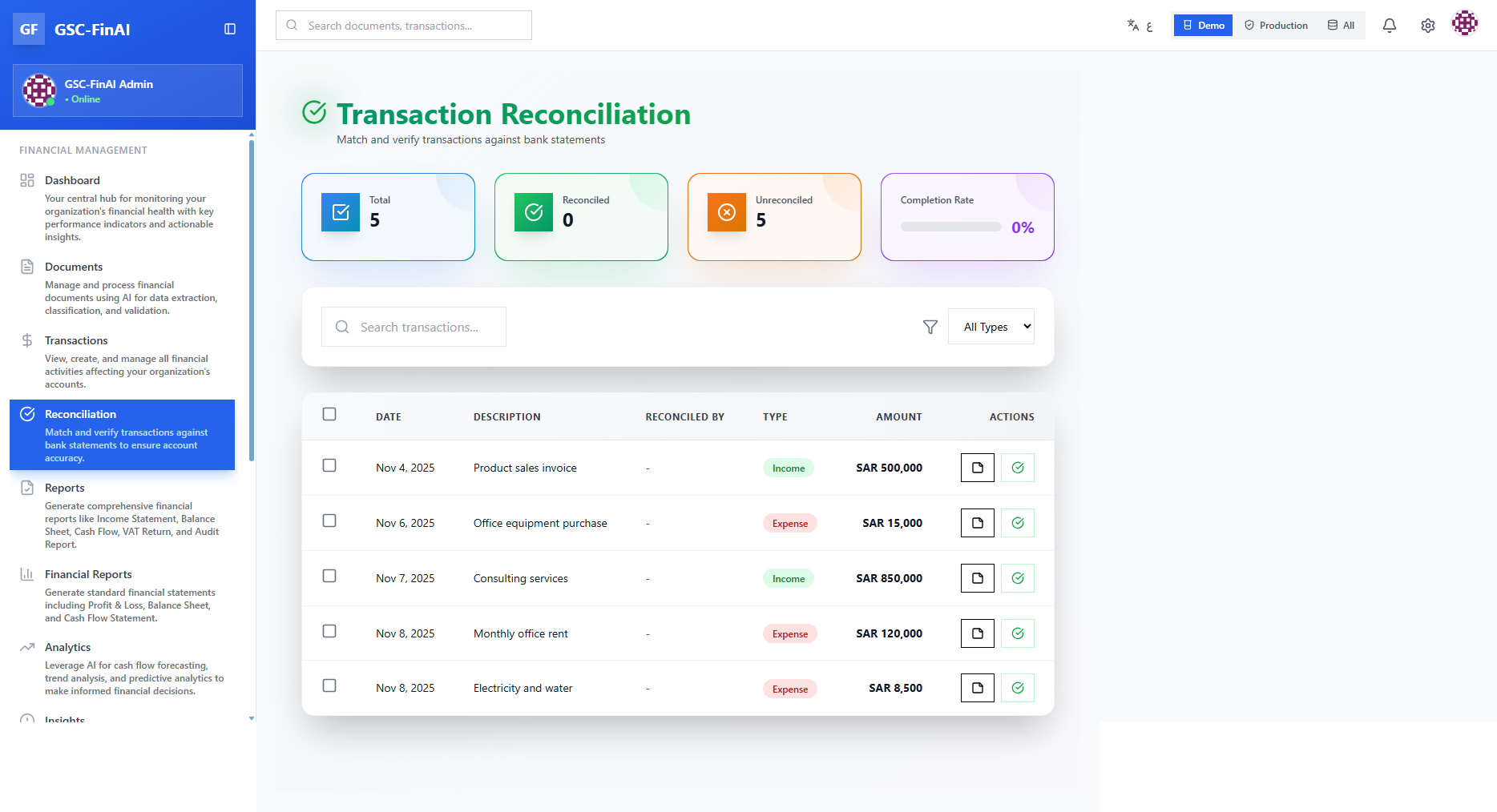 FinAi - Screenshot 4 showing product features and functionality