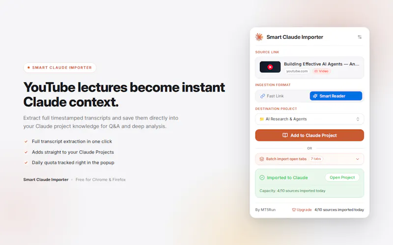 Smart Claude Importer screenshot 2