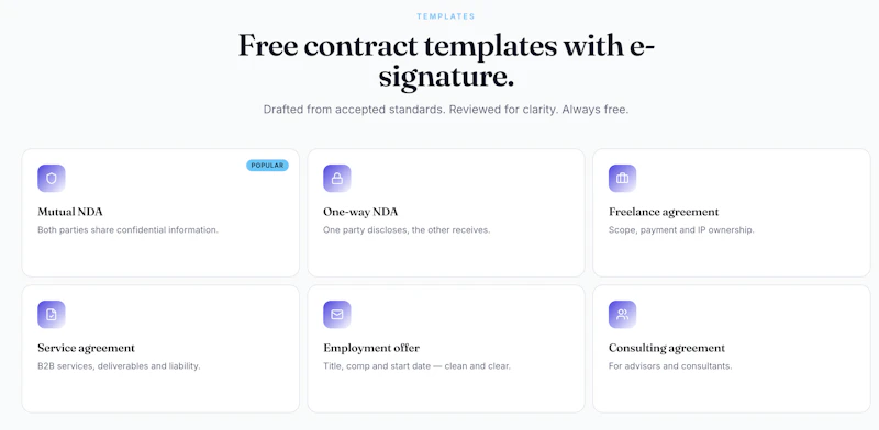 Free Contract Generator — Sign in 2 Min screenshot 3