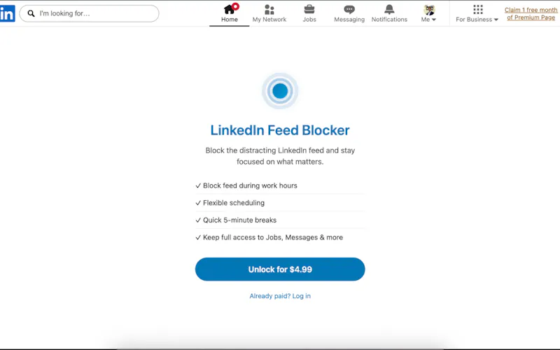 LinkedIn Focus screenshot 2