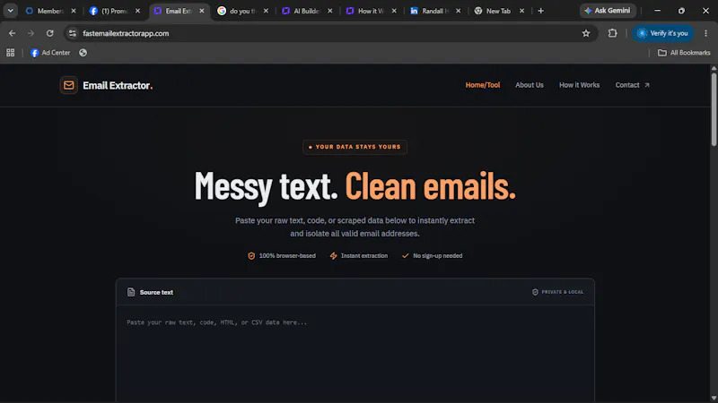 Fast Email Extractor App screenshot 1