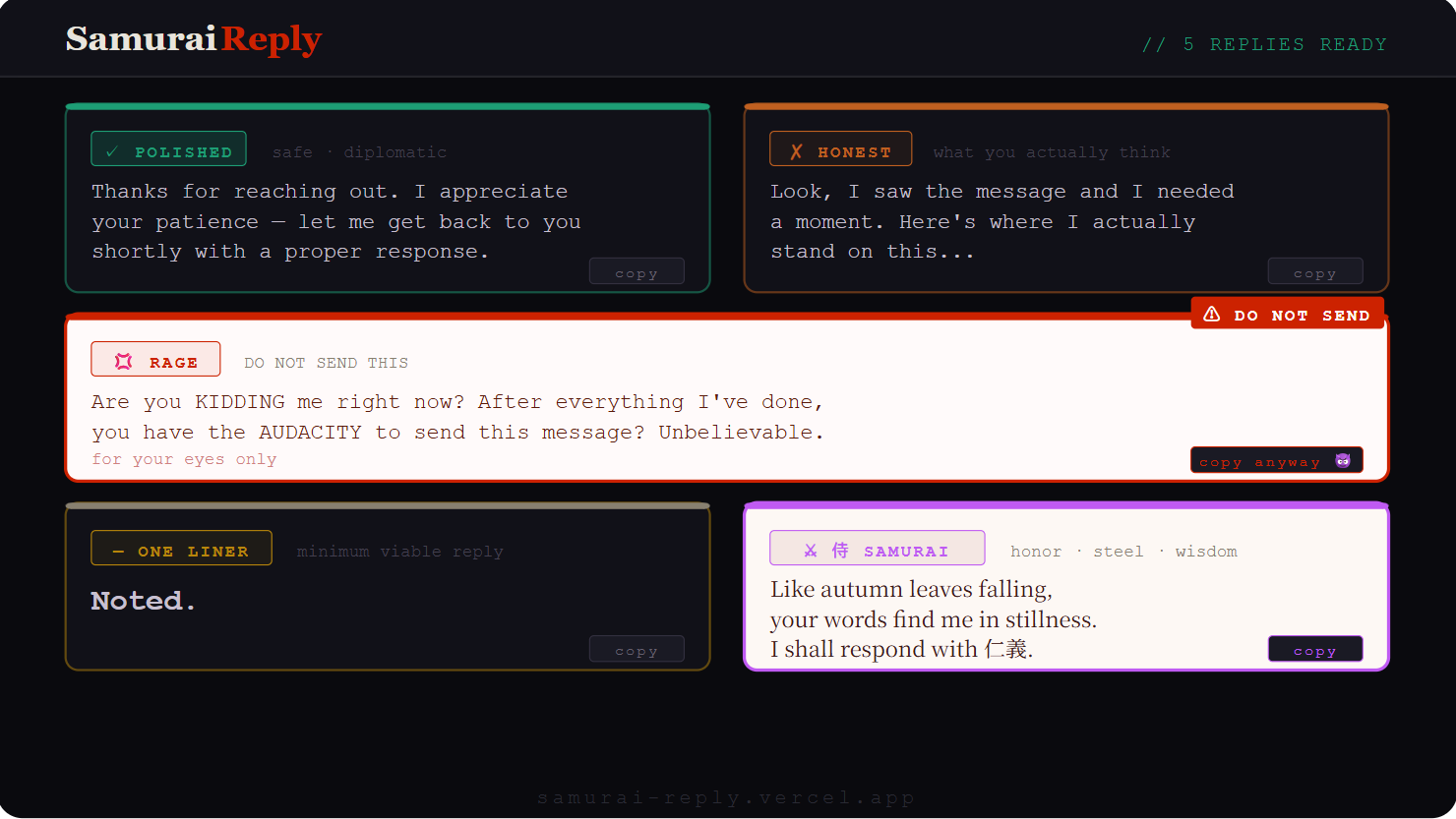 Samurai Reply gallery image