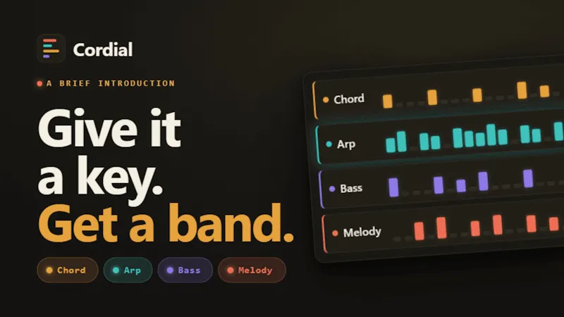 Cordial — Give it a key. Get a band. screenshot 1 (video preview)