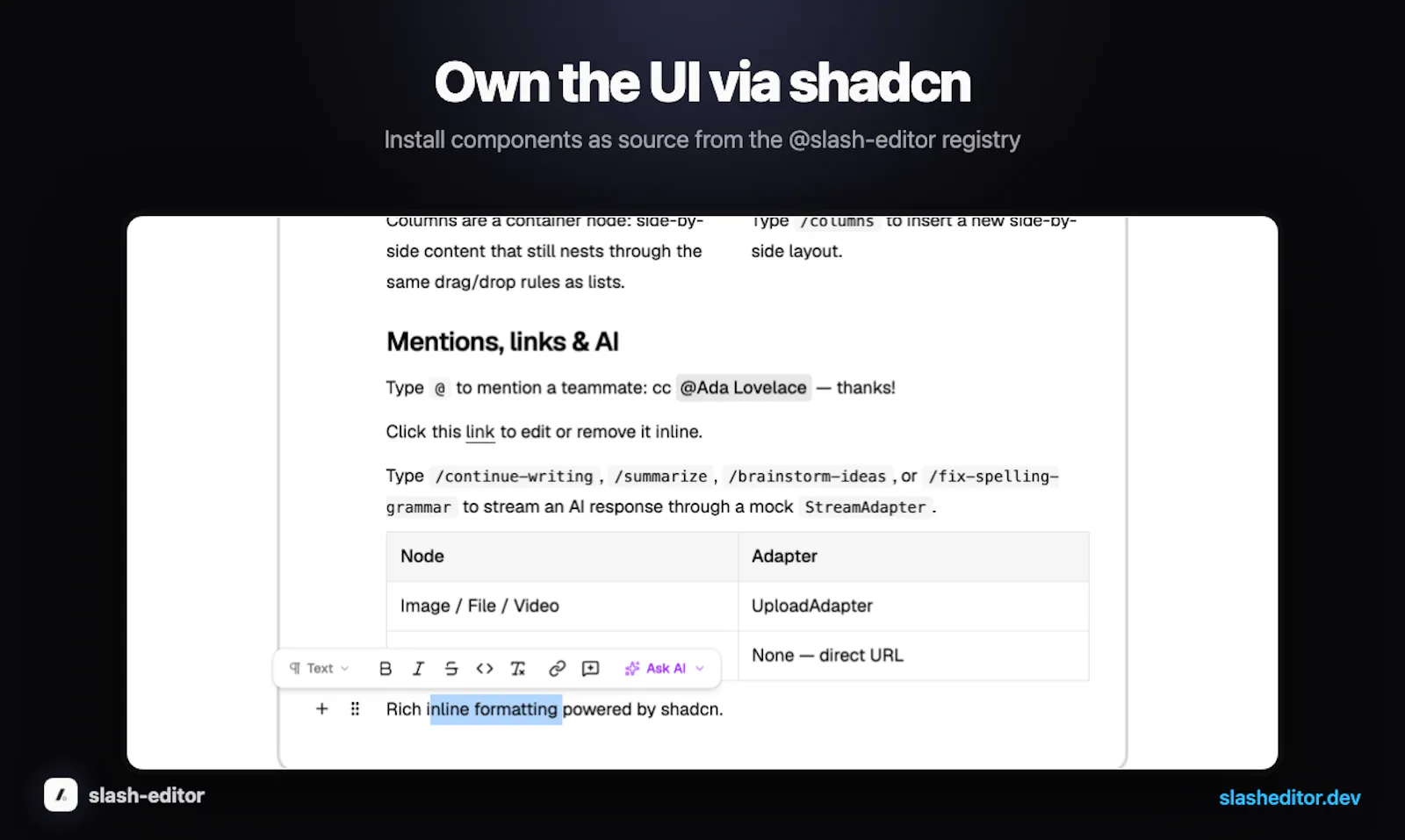 slash-editor screenshot 4