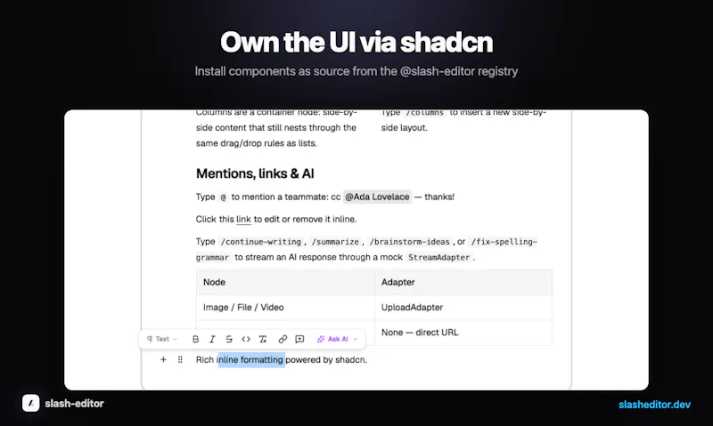 slash-editor screenshot 4