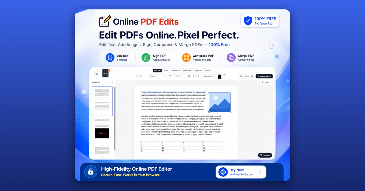 Online PDF Edits gallery image