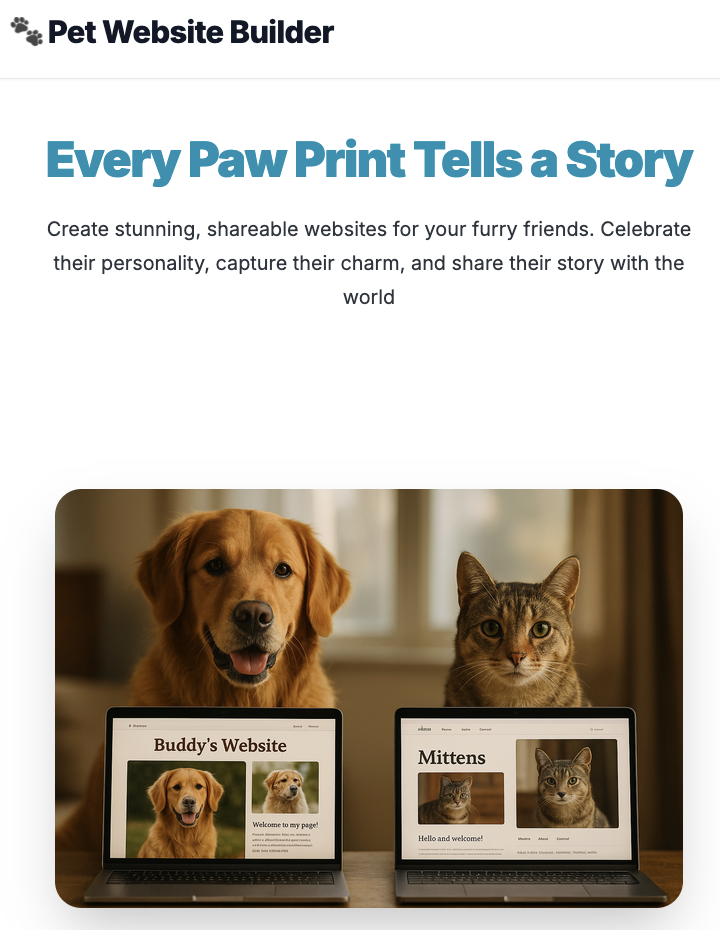 Pet Website Builder gallery image
