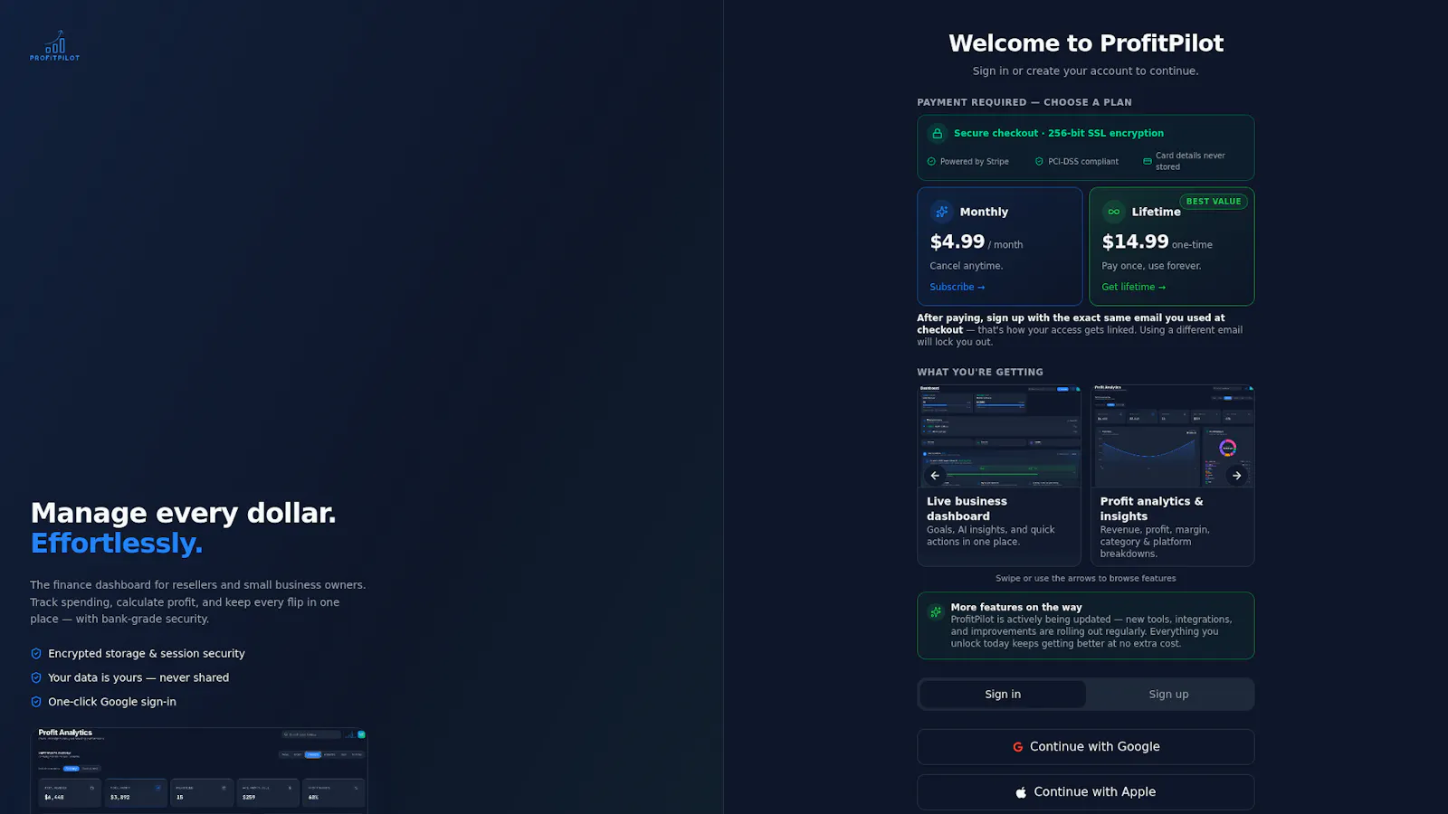 Profit Pilot Track every flip. screenshot 1