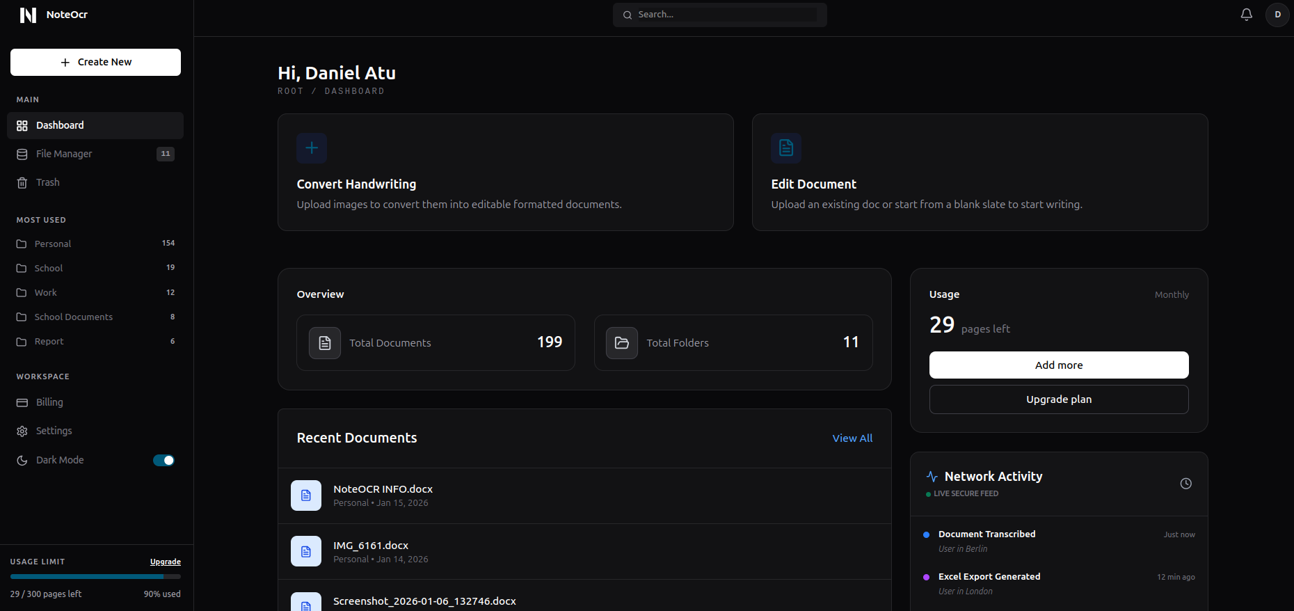 NoteOCR - Screenshot 3 showing product features and functionality