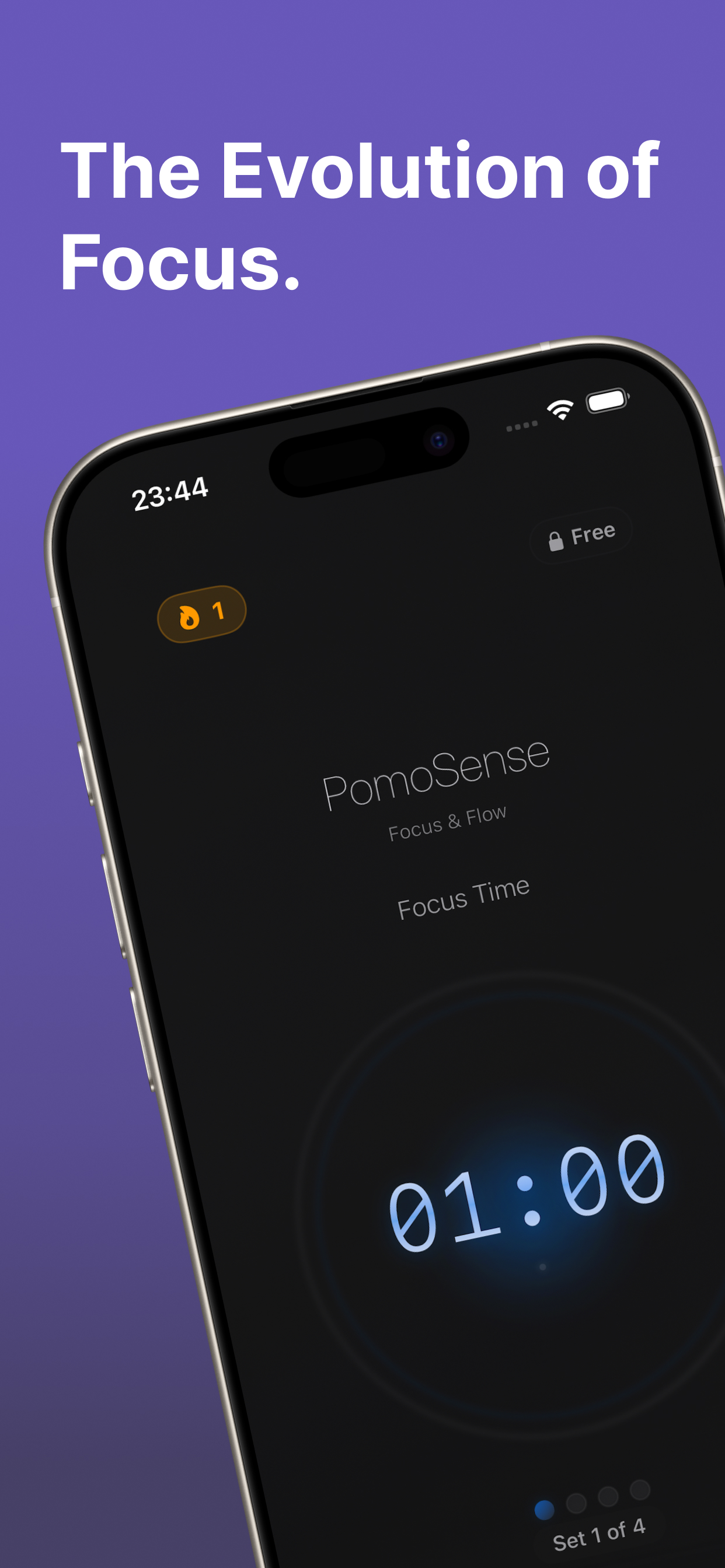 PomoSense - Main product screenshot demonstrating key features and user interface